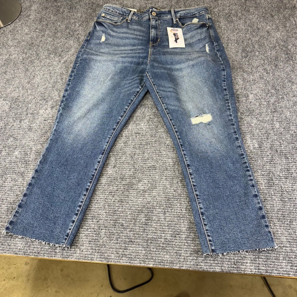 DENIZEN Levi's High Rise Ankle Slim Jeans Distressed Blue Denim Women's‎ 33x26